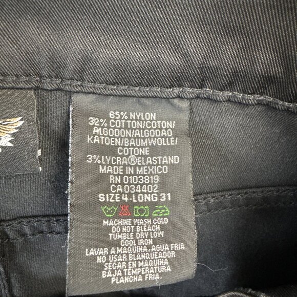 Harley Davidson Pants Womens Size 4 (28x30) Bootcut Biker Western Nylon Cotton - Picture 11 of 13